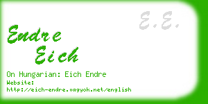 endre eich business card